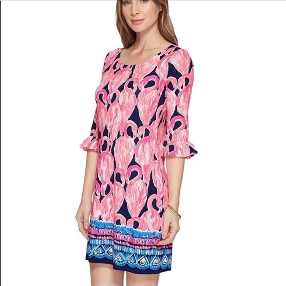EUC High Tide Navy Via Amor Engineered Sophie Dress